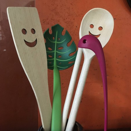 Happy spoon - Cuillères et spatule en bois