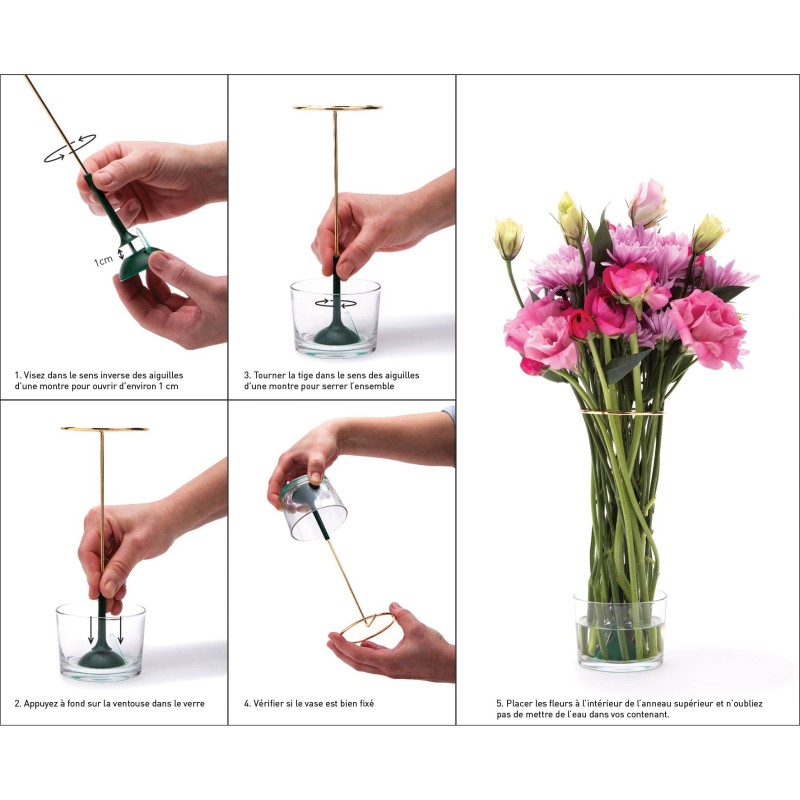 Mini ventouse DECO-FIX - Autour de la fleur : Accessoires de décoration