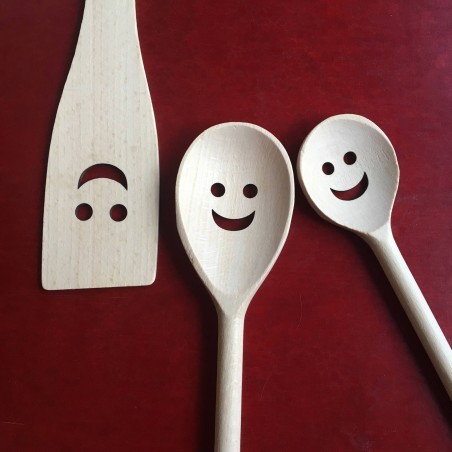 Happy spoon - Cuillères et spatule en bois