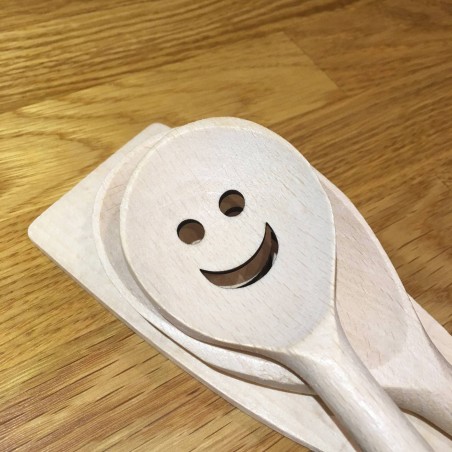 Happy spoon - Cuillères et spatule en bois