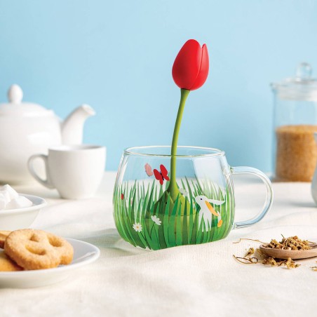 Tea garden - tasse en verre et boule a thé