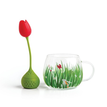 Tea garden - tasse en verre et boule a thé