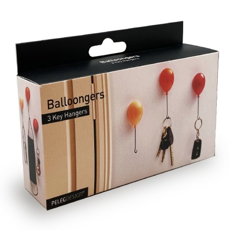 Balloongers - 3 mini-patères ballon de baudruche