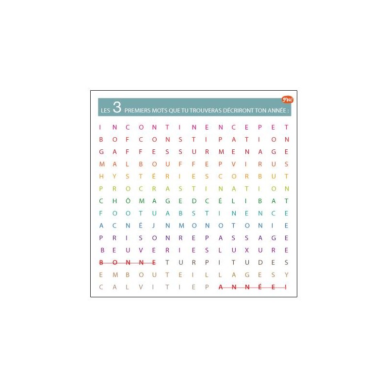 Carte GROU N°34 - Trois premiers mots 