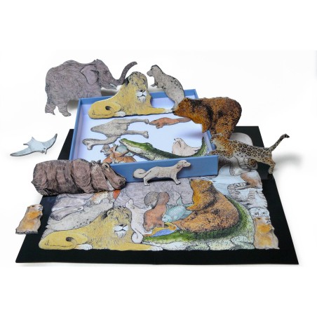 Tierpuzzle- Puzzle de 33 animaux